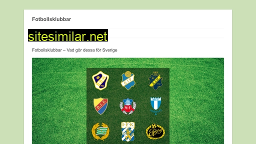 fotbollsklubbar.se alternative sites
