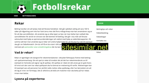 fotbollsrekar.se alternative sites