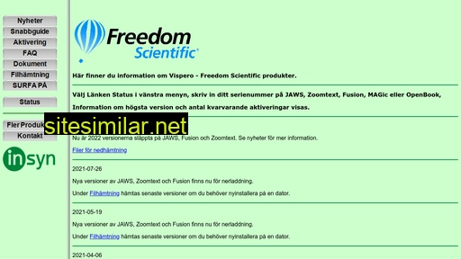 freedomscientific.se alternative sites