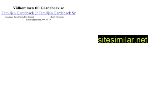gardeback.se alternative sites