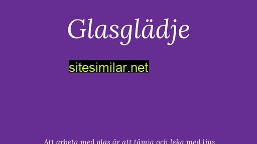 glasgladje.se alternative sites