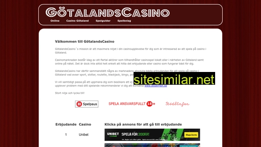 gotalandscasino.se alternative sites