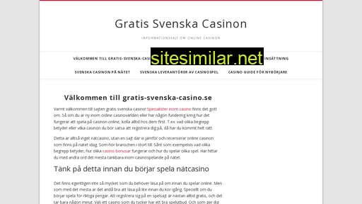 gratis-svenska-casino.se alternative sites