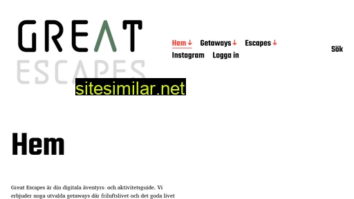greatescapes.se alternative sites
