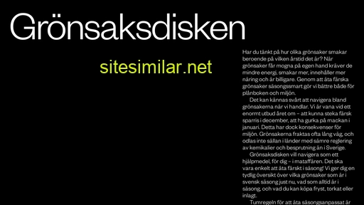 gronsaksdisken.se alternative sites