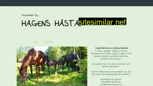hagenshastar.se alternative sites