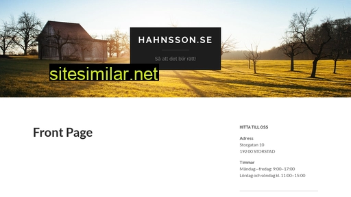 hahnsson.se alternative sites