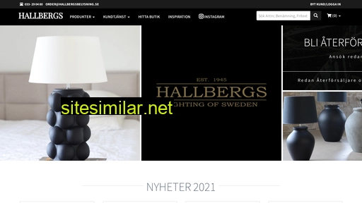 hallbergsbelysning.se alternative sites
