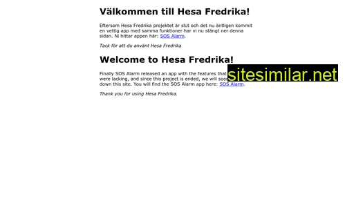 hesafredrika.se alternative sites