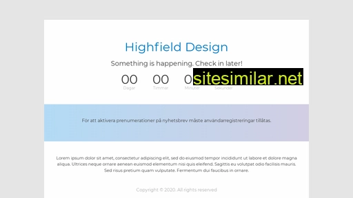 highfielddesign.se alternative sites