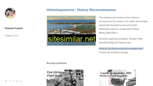 Historiespanarna similar sites