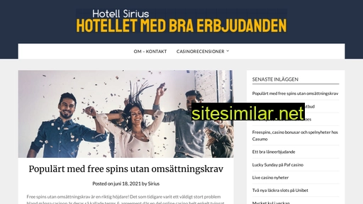hotellsirius.se alternative sites