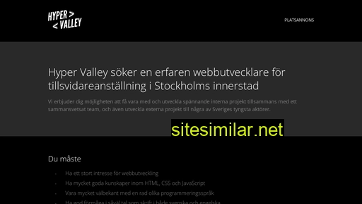 hypervalley.se alternative sites