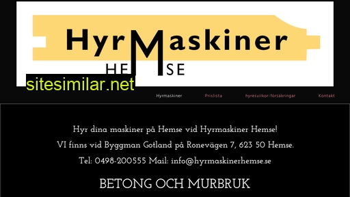 hyrmaskinerhemse.se alternative sites