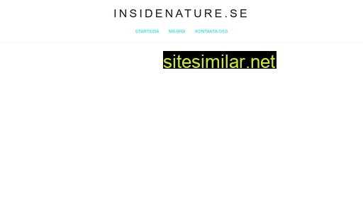insidenature.se alternative sites