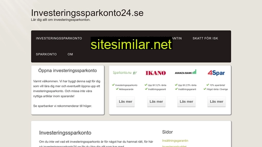 investeringssparkonto24.se alternative sites