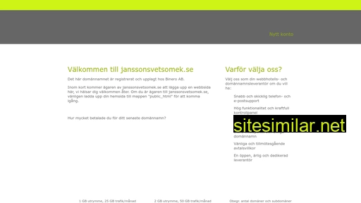 janssonsvetsomek.se alternative sites