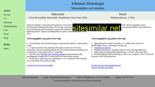 johannesdominique.se alternative sites