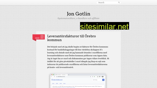 jongotlin.se alternative sites