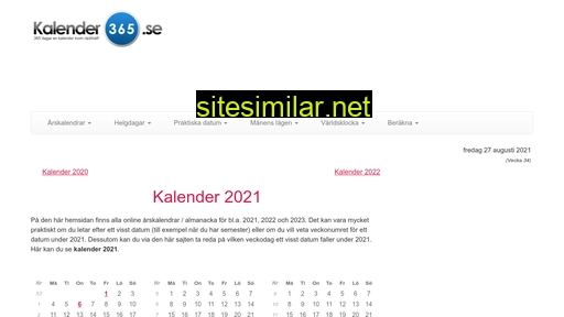 kalender-365.se alternative sites