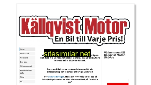 Kallqvistmotor similar sites