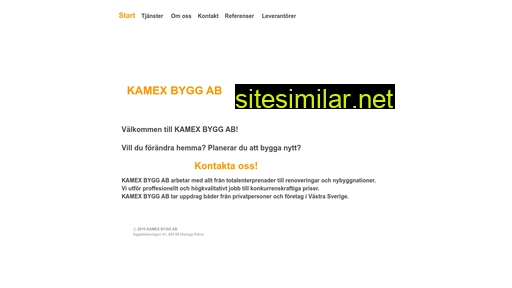 kamexbygg.se alternative sites