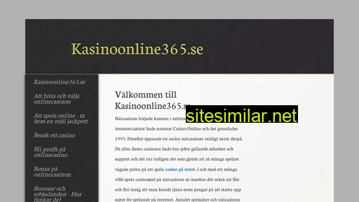 kasinoonline365.se alternative sites