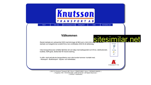 knutssontransport.se alternative sites