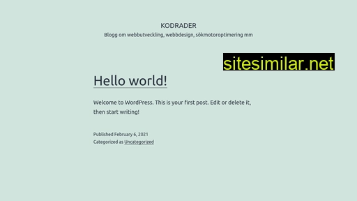 kodrader.se alternative sites