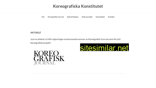 koreografiskakonstitutet.se alternative sites