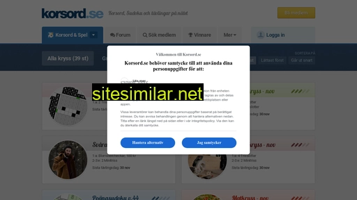 korsord.se alternative sites