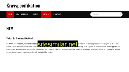 kravspecifikation.se alternative sites