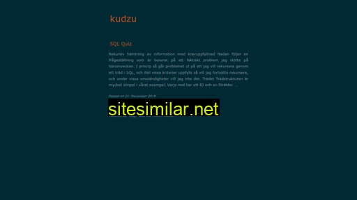 kudzu.se alternative sites