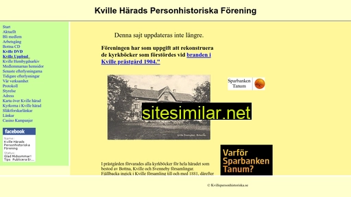 kvillepersonhistoriska.se alternative sites