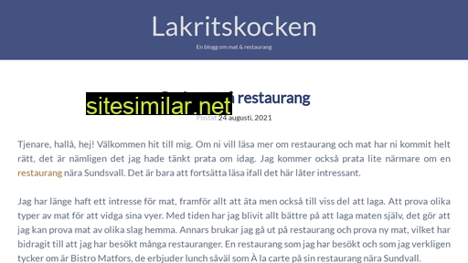 lakritskocken.se alternative sites