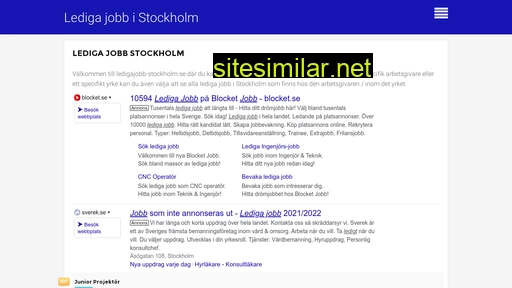 ledigajobb-stockholm.se alternative sites