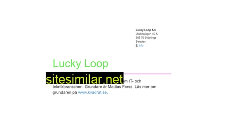 lucky-loop.se alternative sites