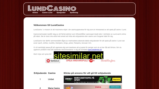 lundcasino.se alternative sites