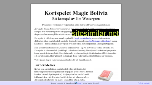 magicbolivia.se alternative sites
