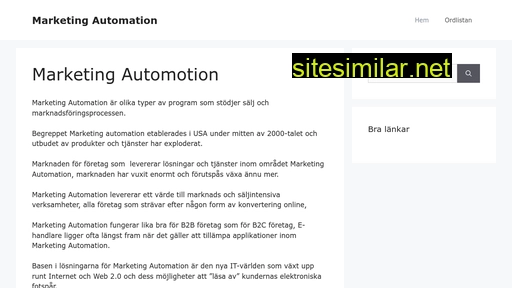 Marketingautomation similar sites