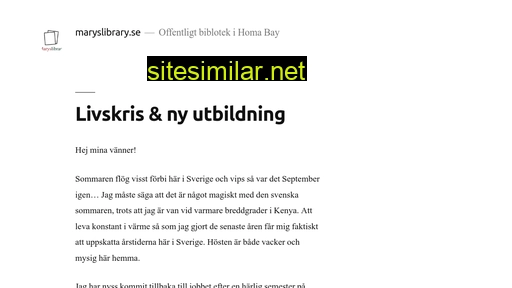 maryslibrary.se alternative sites
