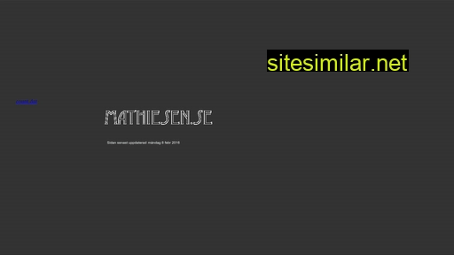 mathiesen.se alternative sites