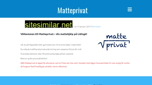 matteprivat.se alternative sites