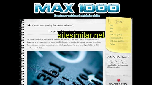 max1000.se alternative sites