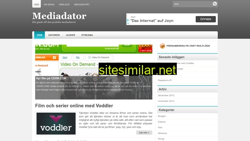 mediadator.se alternative sites