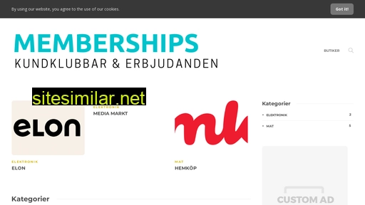 memberships.se alternative sites