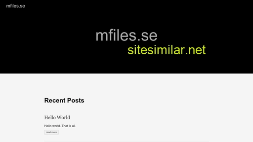 mfiles.se alternative sites