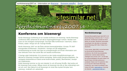 Nordicbioenergy2007 similar sites