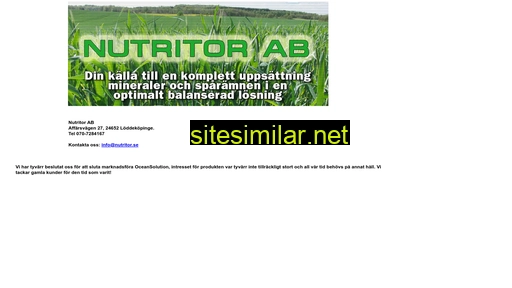 nutritor.se alternative sites