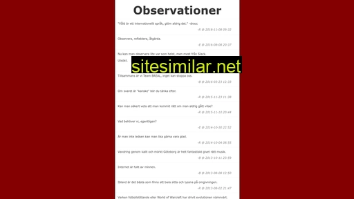 Observationer similar sites